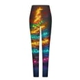 thumbnail image 6 of Buigttklop Christmas Leggings for Women Xmas Funny 3D Graphic High Waisted Yoga Pants Ankle Length Holiday Stretchy Tights, 6 of 6