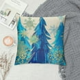 thumbnail image 2 of Qinduosi Blue Christmas Pillow Covers Inch Set of Xmas Decorative Square Pillows For Winter Holiday Farmhouse Home Decor For Sofa Outdoor, 2 of 5