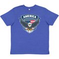 thumbnail image 3 of Inktastic America with Eagle Shield and Banner Youth T-Shirt, 3 of 5