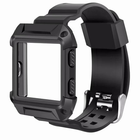 Fitbit Blaze Bands with Protective Case, Rugged Case Strap Bands for Fitbit Blaze Fitness Smart Watch (Fit Bit Best Deal)