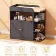 thumbnail image 2 of Linor Baby Changing Table Dresser with Large Cabinet, 4 Open Shelves, Anti-tip, and Storage Shelves, Sturdy, Easy-clean, Black, 2 of 8