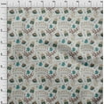 thumbnail image 4 of oneOone Rayon Gray Fabric Text Craft Projects Decor Fabric Printed By The Yard 56 Inch Wide, 4 of 5