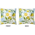 thumbnail image 2 of Lemon Pillow Covers 18x18 Inch Summer Tropical Palm Leaves Flowers Decorative Throw Pillow Cover Yellow Fruits Cushion Cover Standard Pillow Cases for Bedroom Sofa Living Room Couch Office Gift, 2 of 6