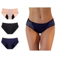 thumbnail image 1 of Women Menstrual Period Mid-Waist Cotton Underwear Soft Breathable Panties Stretch Briefs GB04 Blue XL, 1 of 1