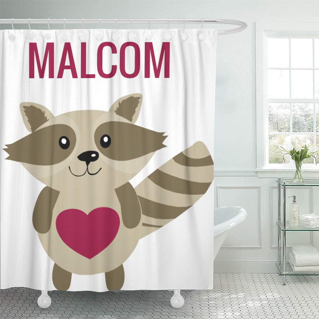 Yusdecor Adorable Cute Kids Raccoon Woodland Personalized Forest Creature Bathroom Decor Bath Shower Curtain 66x72 Inch Walmart Canada
