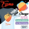thumbnail image 2 of ESSMO™ Glow in The Dark Orange Transfer Vinyl HTV T-Shirt 20" Wide Roll Iron Heat Press GD03 20"x24", 2 of 7