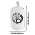 thumbnail image 2 of Stainless Steel Capricorn Zodiac (Sea Goat) Dog Tag Pendant Necklace, 2 of 3