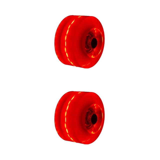 Ruedas de skate Toystoory Light Up Quad Doble Rojo 2Conjunto
