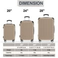 thumbnail image 4 of Sunbee 3 Piece Luggage Sets Hardshell Lightweight Suitcase with TSA Lock Spinner Wheels, Champagne, 4 of 10