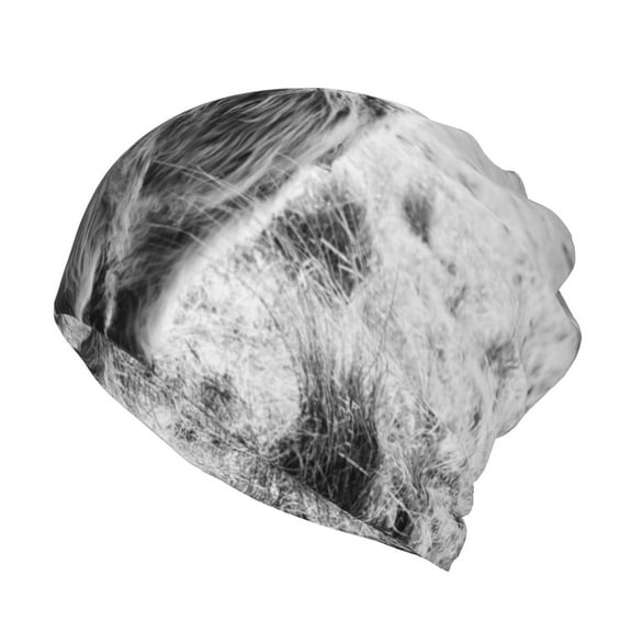 Honeii Yak Print Winter Beanie Daily Hat - Thermal Polar Fleece Ski Running Hat Skull Cap for Men and Women,Beanie