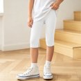 thumbnail image 2 of OJSFQUFP Girls' Pants Cropped Pants Summer Thin Breathable Versatile Slim Fit Casual Pants Pants Kids, 2 of 9