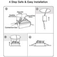 thumbnail image 5 of 3 Inch LED Recessed Ceiling Light with Junction Box Dimmable LED Downlight Shower Lights Gimbal Trim 4000K Neutral White 8W 600LM Brightness IP65 Waterproof, 5 of 5