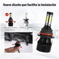 thumbnail image 4 of Kit 2 Focos Led Modelo 9007 Luz Blanca De 4 Lados Para Auto, 4 of 8