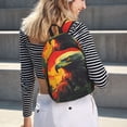 thumbnail image 5 of Bixox Hawaiian Style Bald Eagle Printing Canvas Backpack Lightweight Casual Travel Backpack School Backpack Fits 15.6 Inch Notebook, 5 of 5