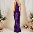 thumbnail image 4 of XIYON Dresses For Women Off Shoulder Sequin Dress Sleeveless Slit Backless Dress Going Out Dresses, 4 of 6