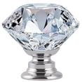 thumbnail image 1 of Pomos de cristal para armarios Fensing, 30 mm, plata transparente, 12 unidades, 1 of 8