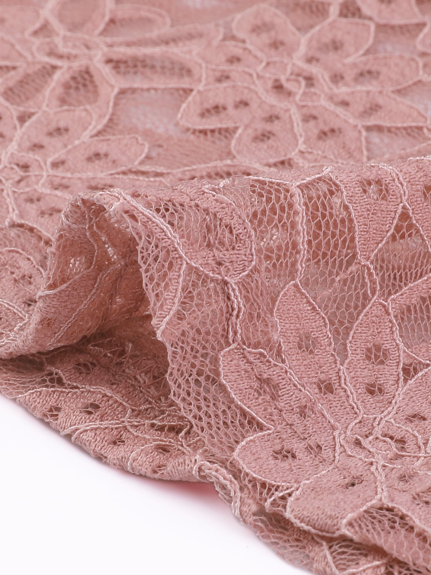 DARING DIVA Women's Lace Knee Length Bodycon Fishtail Skirt S Pink