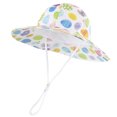 thumbnail image 5 of Gelikeya Toddler Baby Sun Hat 12-24 Months Cute Floral Print Bucket Hat Adjustable Wide Brim Summer Beach Hat Soft Baby Cotton Hats Z01-White, 5 of 5