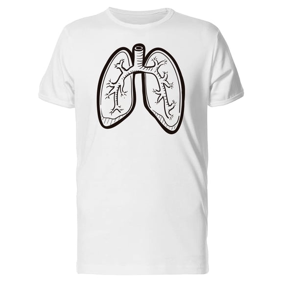 Human Lungs Sketch Tee Men's -Image by Shutterstock