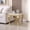 Gold-White, variant on Modern Rectangular Marble Coffee Table, 46.85" Faux Marble Top with Silver Mirrored Stainless Steel S-Shaped Legs, for Living Room, Lounge Area