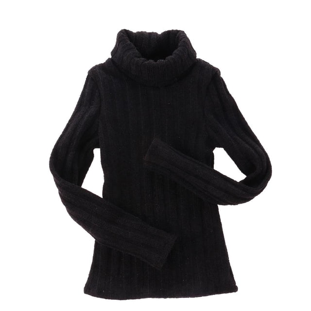 Moda Casual Elástico Cuello de Paja Jersey de Punto para 1/3 BJD SD LUTS Hombre Negro Zulema Prendas de punto elásticas para muñecas