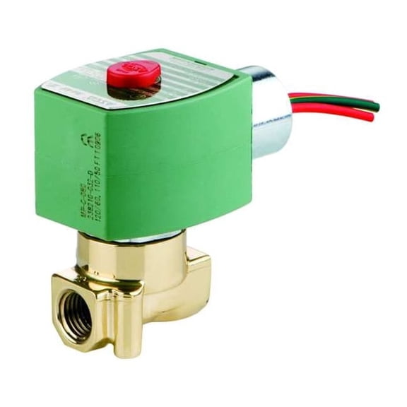 Redhat Solenoid Valve,Brass,NC,Air, Inert Gas 8262H014