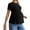 Black-M, variant on Colorfast Maternity T Shirt Color Optional Ruffled Maternity Short Sleeve for Early Spring Fashionable Pullover Top