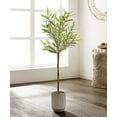 thumbnail image 2 of SAFAVIEH Faux 36 Inch Olive Potted Tree, White/Grey, 2 of 5