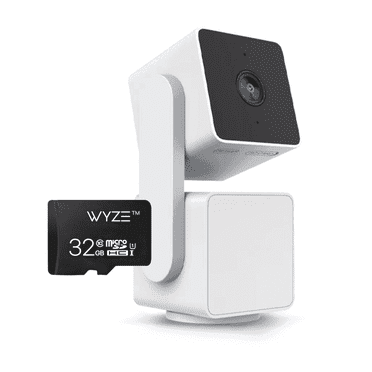 WYZE Cam Pan v3 Indoor/Outdoor IP65 1080P 360° Pan/Tilt/Zoom Wi-Fi Smart Home Security Camera with Motion Tracking for Baby & Pet, Color Night Vision, With BONUS FREE MICRO SD