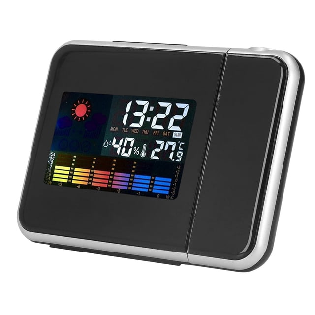 Reloj de proyección Bling Bling con temperatura despertador para dormitorios
