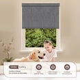 thumbnail image 5 of Allesin zen Blackout Roller Shades for Windows (Linen Gray 23x72),Cordless,Free-Stop,UV Protection,Block All Lights,Square Cassette Covered Matching Fabric, Shades for Bedroom, Office, Living Room, 5 of 9