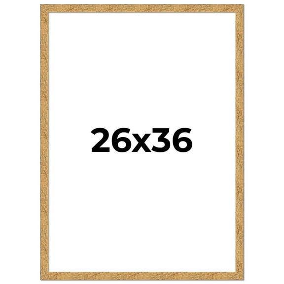 26x36 Frame Beige Real Wood Picture Frame Width 1.25 inches | Interior Frame Depth 0.5 inches |