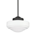 thumbnail image 5 of Golden Lighting Ingalls 1-light 12in Pendant in Matte Black and Vintage Milk Glass, 5 of 6