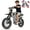Sliver, variant on HiKeep 16 Inch Fat Tire Electric Mini Bike for Teens, 750W Motor, 48V 17.5Ah Removable Battery, 20 MPH Class 2, Full Suspension, Front & Rear Disc Brakes, UL2849, Red