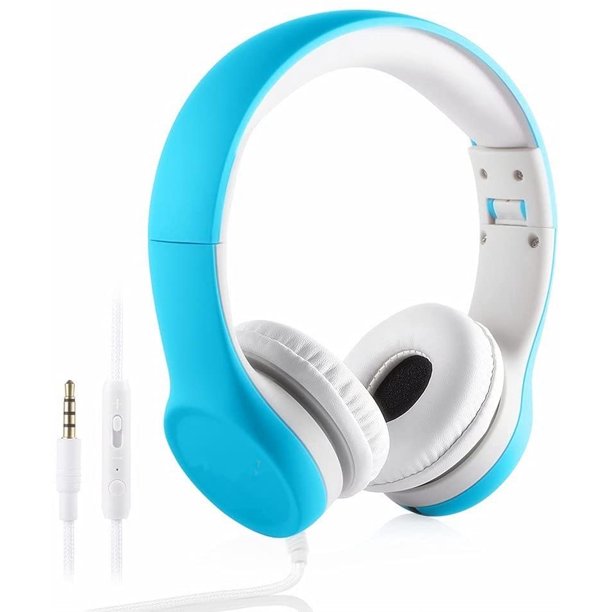 Auriculares para niños Yusonic con micrófono y conector de audio compartido, limitación de volumen