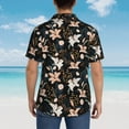 thumbnail image 3 of Lsque Lilies Flowers pattern Hawaiian Shirt for Men, Unisex Summer Beach Casual Short Sleeve Button Down Shirts-3X-Large, 3 of 9