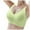 Light Green, variant on TIANZEN Women's Ice Silk Seamless Cold Feeling Thin Soft Support Breathable Comfortable Bra Fixed Underwear Compression Sports Bra plus Size Running Girl One Shoulder Sports Bra Sports Bra Padding