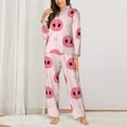 thumbnail image 3 of Disketp Pajamas Set Long Sleeve Sleepwear Womens Button Down Nightwear Pj Sets-Pig Noses, 3 of 9