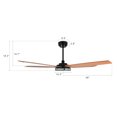 thumbnail image 3 of 56-inch Indoor/Outdoor Smart Ceiling Fan, Dimmable LED Light Kit & Remote Control, Works with A-lexa/Google Home/Siri, 3 of 9