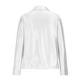thumbnail image 6 of GaThRRgYP Dressy Blouses for Women Fall,Women's Temperament Solid Color Long Sleeve Round Collar Top/Shirt White S, 6 of 9