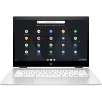 HP Chromebook x360-14" HD Touch - Celeron N4000-4GB - 32GB eMMC - Silver White