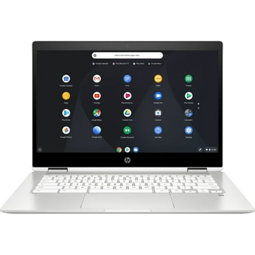HP Chromebook x360-14" HD Touch - Celeron N4000-4GB - 32GB eMMC - Silver White