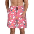 thumbnail image 1 of Balery Yoga Unicorn Traje de Baño Estilo Hawaiano para Hombre, Shorts de Secado Rápido con Bolsillos-Small, 1 of 6