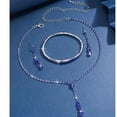 thumbnail image 6 of Faty-T Rhinestone Wedding Set for Women Sparkle Crystal Earrings Necklace Bracelet Jewelry Set Wedding Party Prom Jewelry Set for Brides Bridesmaid, 6 of 14