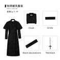 thumbnail image 1 of Disfraz de pastor mago sacerdote medieval, túnica de la muerte para Halloween, conjuntos de pastor para cosplay para hombres y mujeres, disfraz medieval, disfraz, 1 of 5