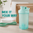 thumbnail image 4 of 500mL Protein Shaker Bottle with Mixing Ball and Measurement Scale, Handheld Fitness Water Cup for Smooth Protein Powder Blending, Gym Workouts and Daily Hydration, Green, 4 of 5