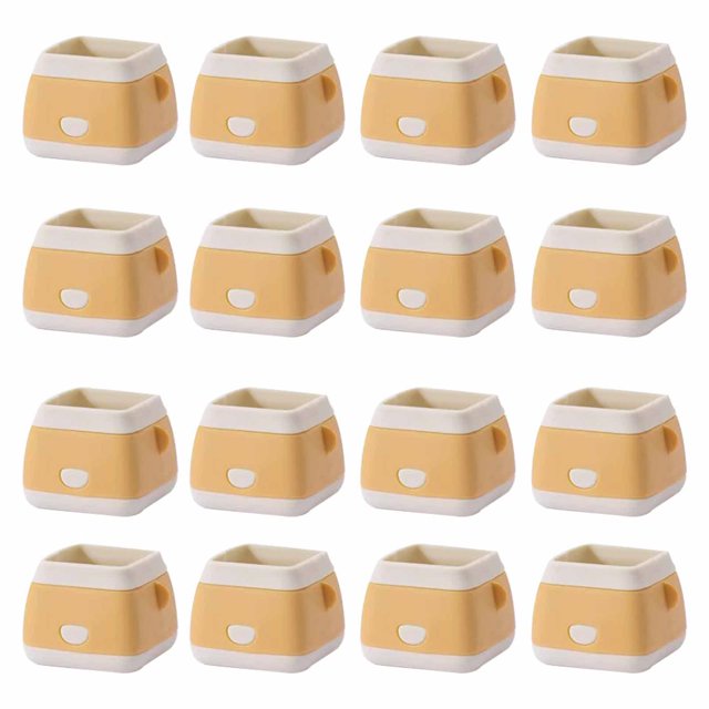 Square 16 Uds. Gorros para patas de silla, cubierta para muebles y mesas, pies niveladores antideslizantes para muebles