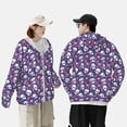 thumbnail image 4 of Daiia Skull cartoon flower UPF 50+ Sun Protection Hoodie Jacket Lightweight Long Sleeve Sun Shirt for Women Men with Pocket Hiking Outdoor-XX-Large, 4 of 7