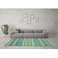 thumbnail image 3 of Ahgly Company Indoor Square Abstract Light Blue Modern Area Rugs, 7' Square, 3 of 4