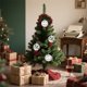 thumbnail image 5 of HWRETIE Christmas Tree Ornaments Balls,3.74In4Pcs Christmas Balls Christmas Decorations Boxed Balls Plastic Balls Hanging Ornaments Christmas Tree Vines Garland Scene Decoration, 5 of 6